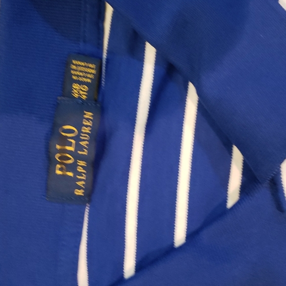 Polo Golf Ralph Lauren Shirt Mens Blue and White Striped Size 4XB 4TG - Picture 4 of 5